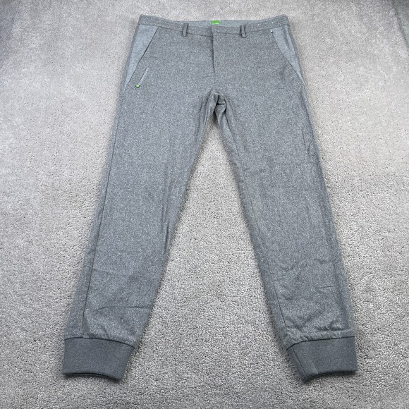 Boss Other - Hugo Boss Pants Mens 34x29 Grey Stretch Wool Blend Jogger Slim Fit Italian